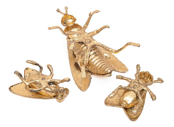 Set of 3 gilded ashtrays – Decorative Objects, Metal, Gold (photo 6 of 6)