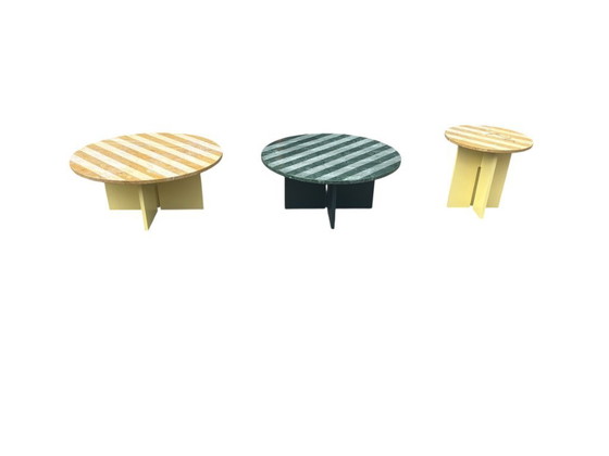 Image 1 of Set of 3 Sediment coffee tables by Studio Beseau Marguerre for Favi