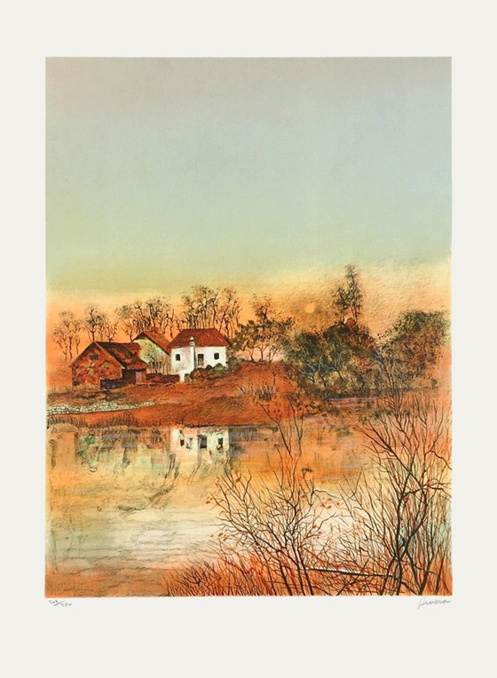 Image 1 of Antonio RIVERA Coucher de soleil Signierte Lithographie 1990