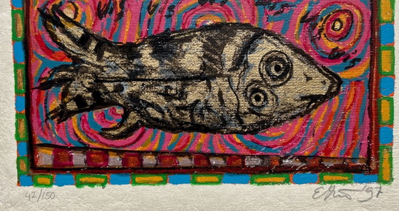 Image 1 of Serigrafía de Eric Toebosch sobre paspartú