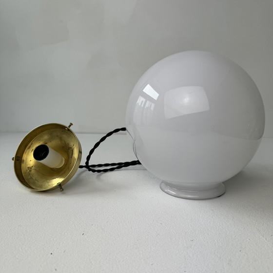 Image 1 of Vintage Opaline 18 Cm Round Hanging Lamp