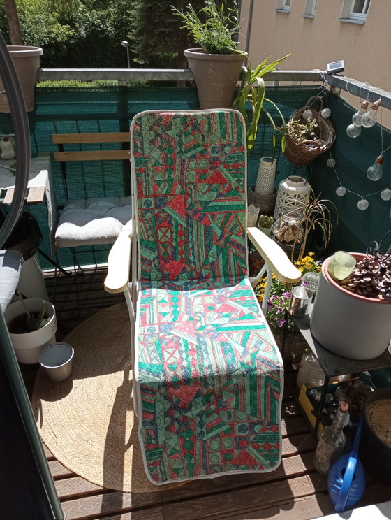 Image 1 of Italian camping chair, deck chair, foldable, like new