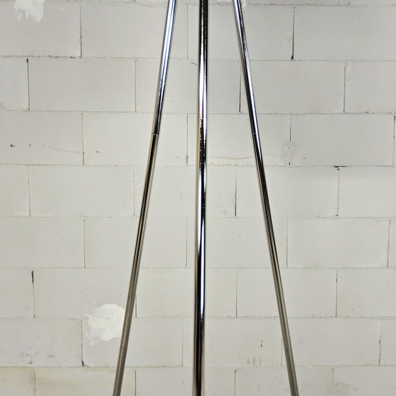 Image 1 of Zuiver tripod floor lamp white fabric shade chrome leg / tripod lamp / dutch design floorlight