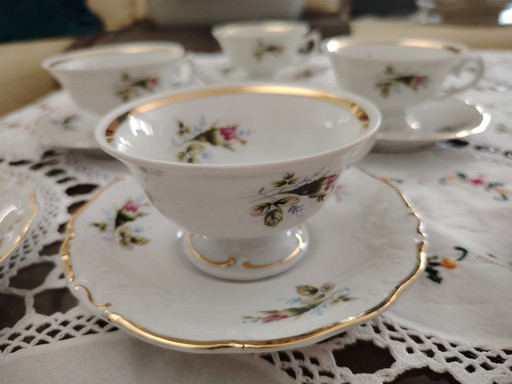 Wałbrzych Polen antikes Porzellan. Rosendekor 