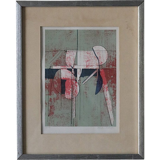 Litografía vintage de Anders Österlin