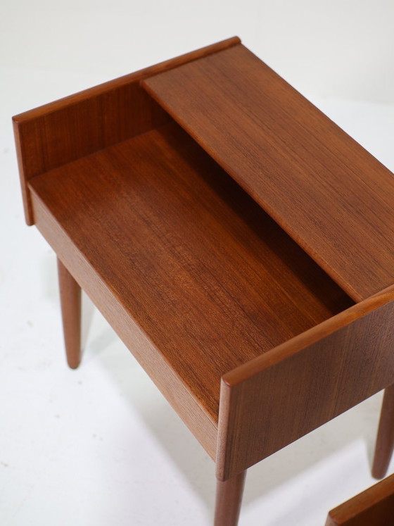 Image 1 of Set di comodini Melvin Mikkelsen in teak, stile vintage danese