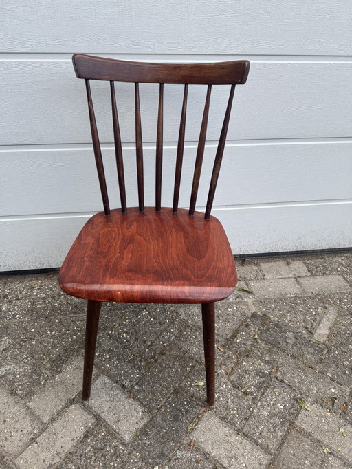 Vintage Mid - Century wooden spiral chair