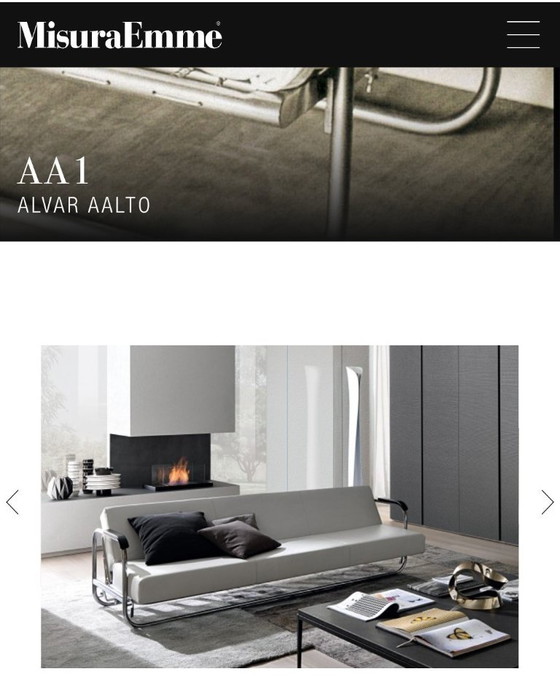AA1 Alvar Aalto Sofa from the 1990s – MisuraEmme, Textile, Wood (photo 6 of 6)