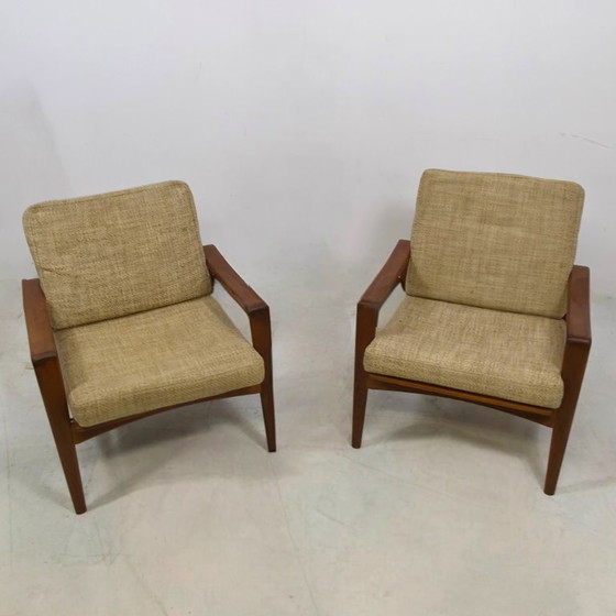 Danish set of Armchairs 60s Arne Wahl Iversen for Komfort – Wood (photo 4 of 7)