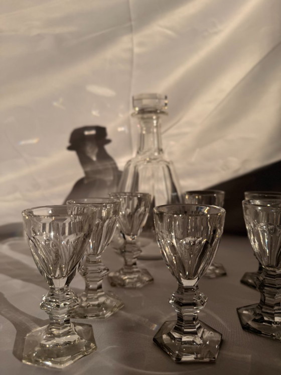 Image 1 of Baccarat Harcourt Crystal Digestive Service / Crystal Liqueur Set (9 stuks)