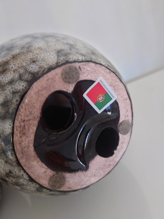 Image 1 of 3-teiliges portugiesisches Keramik-Ostereier-Set mit Hasenmotiv