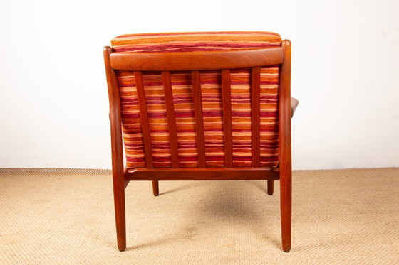 Image 1 of Pareja de sillones daneses en teca maciza y tela, modelo GM5 de Svend Aage Eriksen para Glostrup 1960.