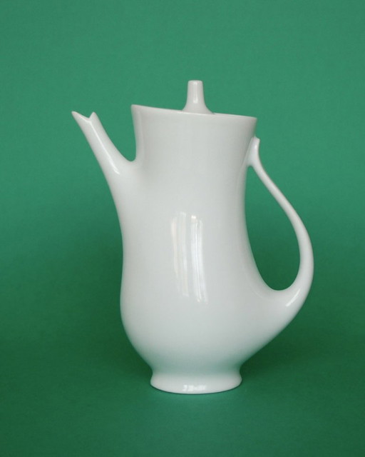 Seltene Kaffeekanne aus der Serie „Service à Moka“ von Oliver Strebelle für Cerabel, Belgien, 1954