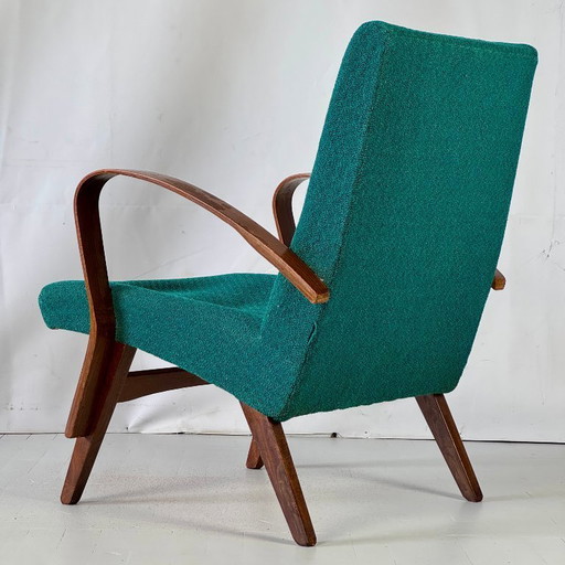František Jirák Mid-Century Design Sessel - Ältere Version mit dünneren gebogenen Armlehnen