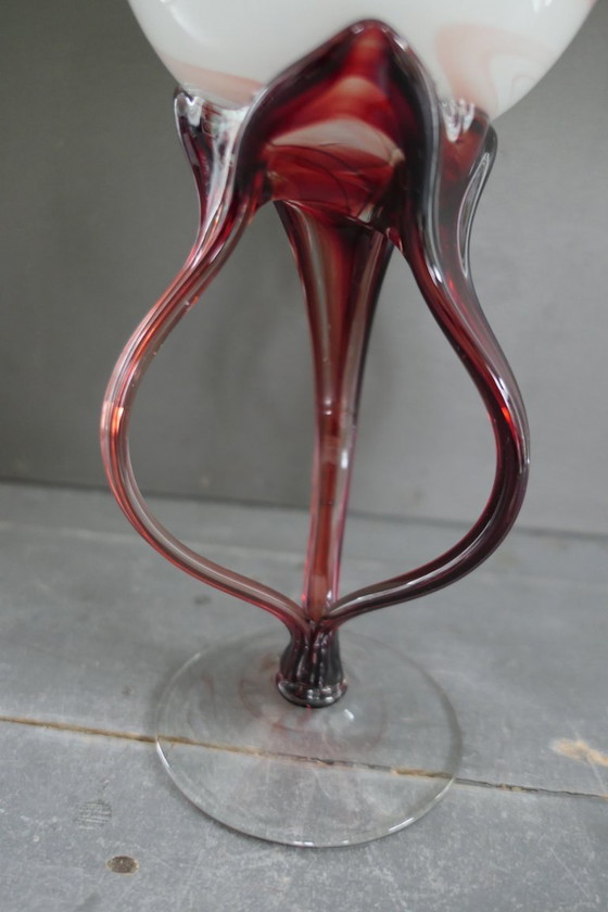 Image 1 of Vintage Jozefina Krosno Octopus glass vase Poland