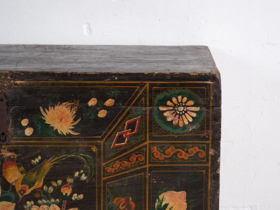 Baúl antiguo pintado en madera de pino – China, circa 1900 – Armarios de almacenamiento, Iron (photo 38 of 40)