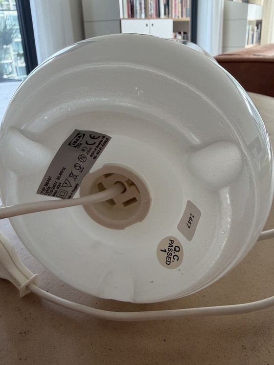 Vintage Lykta Ikea Table/Bedside Lamp White - Very Good Condition! – Table lamps, Glass (photo 3 of 5)