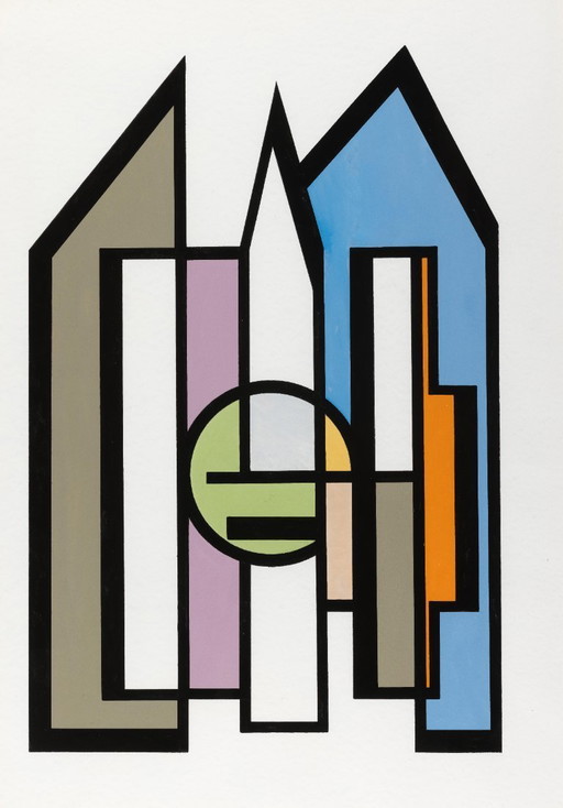 Guy Vandenbranden - Gouache on Paper 