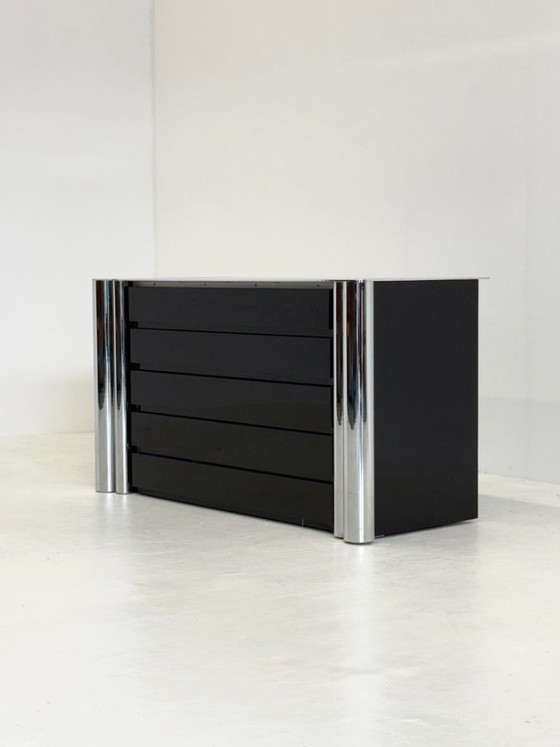 Image 1 of Credenza nera disegnata da Antonello Mosca per Cinova.