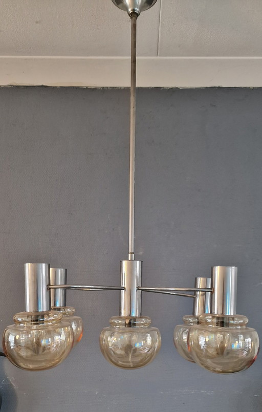 Suspension atomique moderne du milieu du siècle attribuée à Sciolari