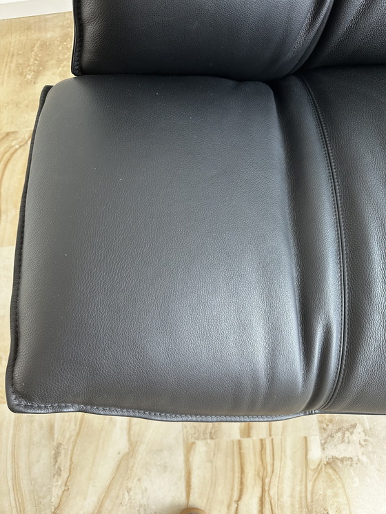 Image 1 of Tango 3-Seater Sofa Leolux Leather Raffino Panther, Leg Aluminum Polished