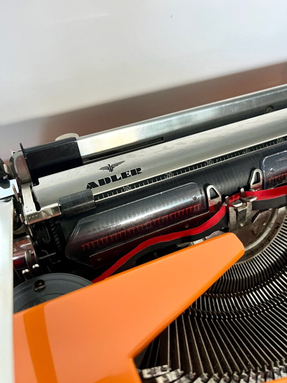 Orange Adler Contessa de Luxe Typewriter – Decorative Objects, Metal, Plastic (photo 10 of 15)