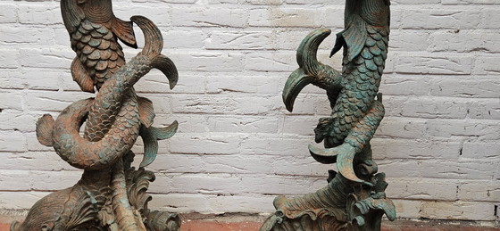 Image 1 of Monumental Rococo-style Bronze Pedestals