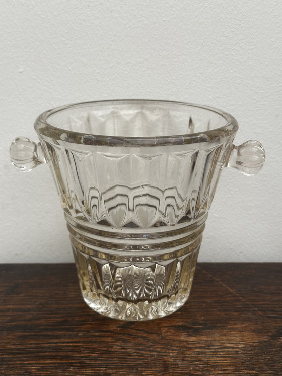 Image 1 of Small vintage cut glass ice bucket - H 12 cm