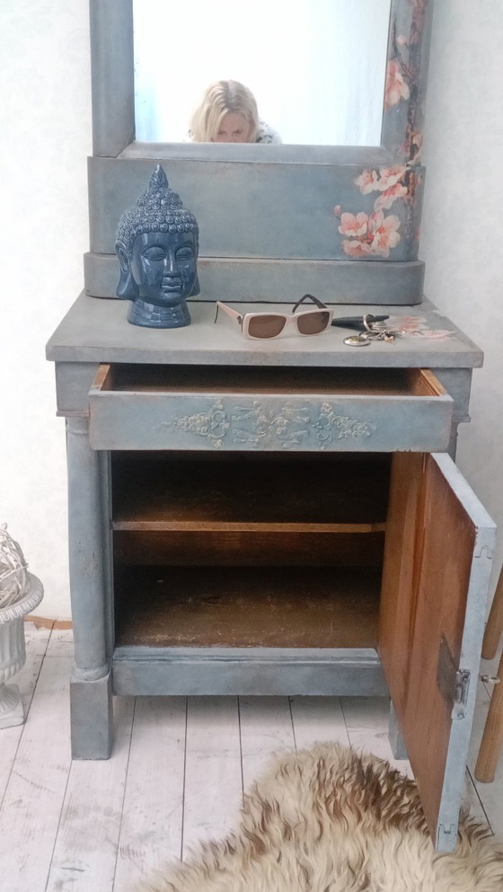 Hölzernes 2-teiliges Flurset, Aufbewahrungsschrank, Holz, Mehrfarbig, Vintage (Foto 5 von 6)