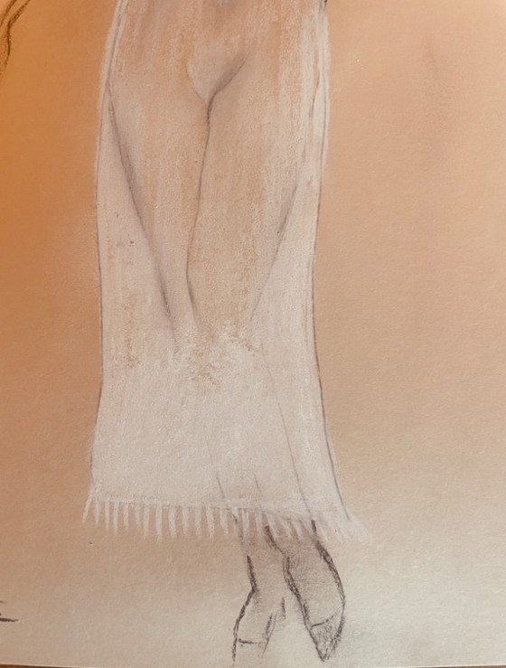 Image 1 of Dipinto firmato, ritratto femminile, "trasparenza"