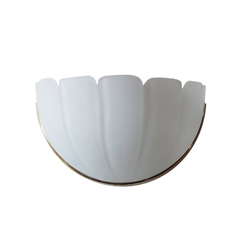 Model 3316 Schelpvormige wandlamp van Glashütte Limburg, jaren 1970