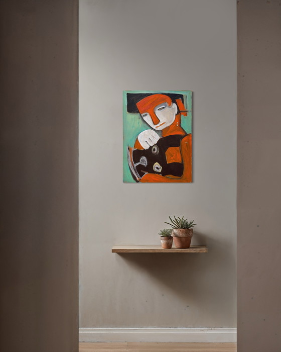 Image 1 of Patricia Pelsener (1956) - a figure with a dog, 1980s