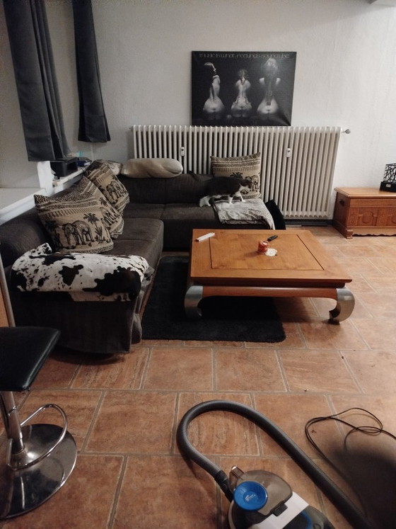 Image 1 of Jan de Bouvrie Design Opiumtisch Teak solid Aluminium“.