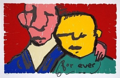 Herman Brood --For Ever (Friends)  Op Canvas  Xxl