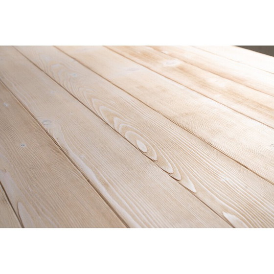 Image 1 of Vintage brushed spruce table by Maxvintage sas