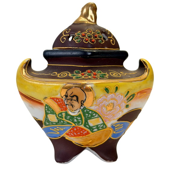 Koro in Porcellana Giapponese Stile Satsuma Vintage con Marchio Dai Nippon – Metà del XX Secolo (photo 4 of 8)