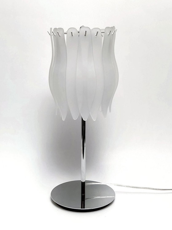 Image 1 of tafellamp glazen lamellen Massive