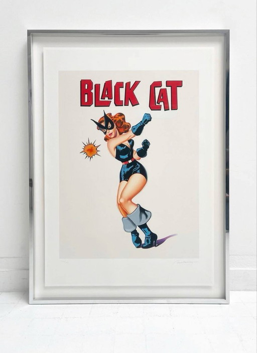 Gato negro original de Mel Ramos, edición limitada de 102/120 (firmado a mano).