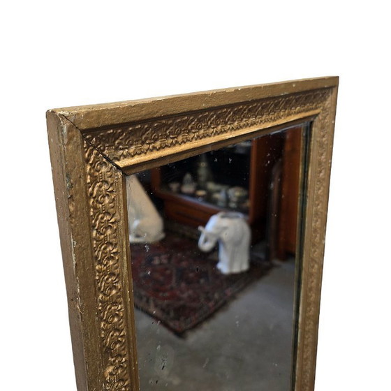 Image 1 of Miroir ancien français à cadre doré