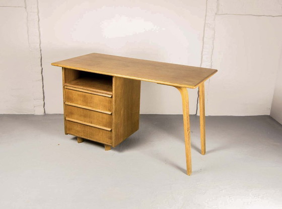 Image 1 of Cees Braakman Mid-Century Dutch Design EE02 Oak Desk for Pastoe. The Netherlands, 1950s.