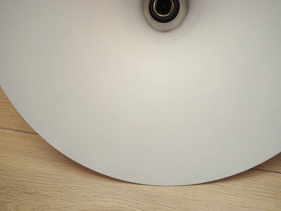 Deense hanglamp uit de jaren 60 met oranje metalen kap in Scandinavische moderne stijl. – Kroonluchters (photo 10 of 12)
