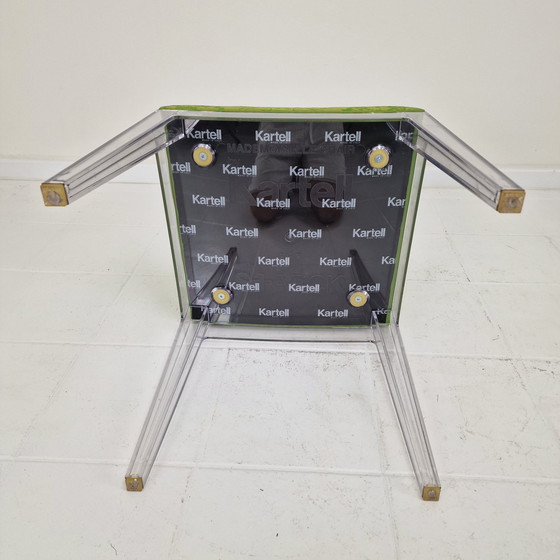 Image 1 of Kartell 'Mademoiselle' Stuhl in Damastgrün von Philippe Starck Italien, 2000er Jahre