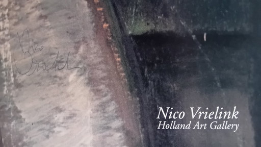 Nico Vrielink ---Jeanne met wit Kleed----Handgesigneerd