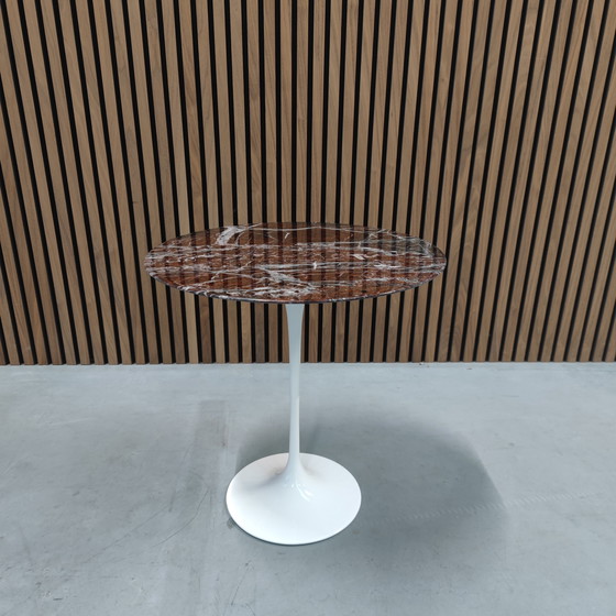 Image 1 of Knoll Saarinen Low Table - Rosso Rubino Marble