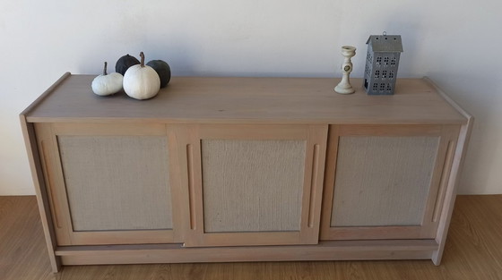 Image 1 of Scandinavian woden long sideboard. 