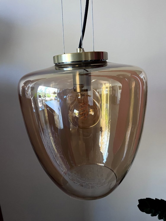 Image 1 of Lucide FLORIEN - Pendant light - Ø 28 cm - 1xE27 - Amber