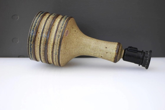 Image 1 of Vintage Danish stoneware pottery table lamp from Axella, 1970s