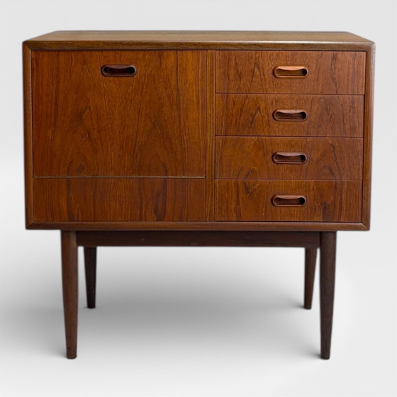 Image 1 of Danish vintage teak chest of drawers