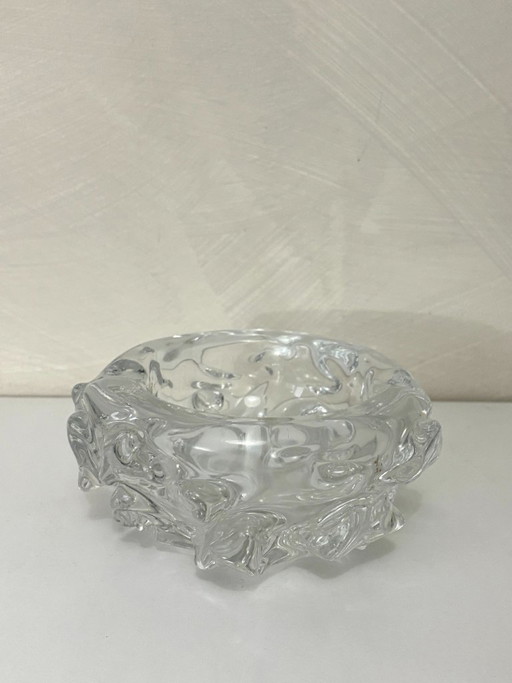 Vintage Schneider kristallen asbak/sieradenschaaltje, gesigneerd