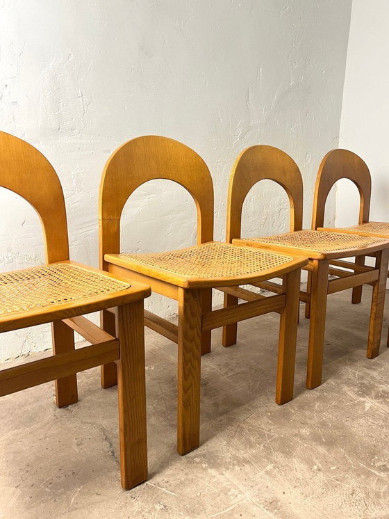 Image 1 of Set of four Arcadia cane chairs by Tagliabue di Cascina Armata, 1970-80
